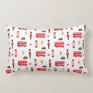 Coussin Rectangle Motif de symboles de l'Angleterre