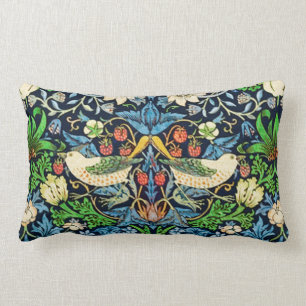Coussin Rectangle Motif de tapisserie d'oiseau et de fleur de