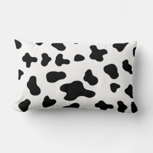 Coussin Rectangle Motif de vache noir et blanc