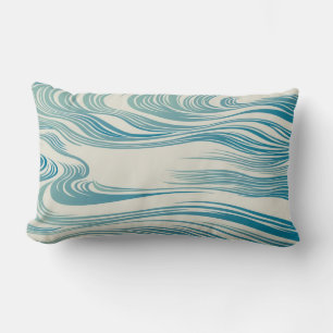 Coussin Rectangle Motif de vague traditionnel japonais