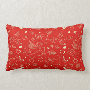 Coussin Rectangle Motif de Valentine