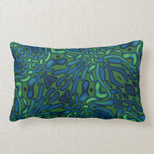 Coussin Rectangle Motif décoratif bleu foncé