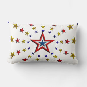 Coussin Rectangle Motif des étoiles patriotiques