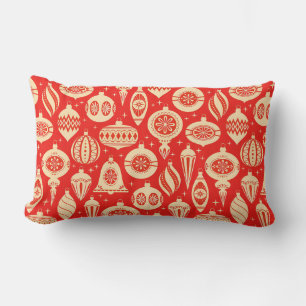 Coussin Rectangle Motif d'ornement de Noël brillant