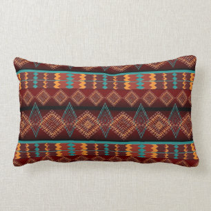 Coussin Rectangle motif du sud-ouest ethnique