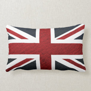 Coussin Rectangle Motif en cuir Union Jack les Anglais (R-U) Fla de