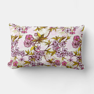 Coussin Rectangle Motif en fleurs de cerisiers
