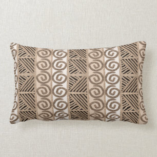 Coussin Rectangle motif ethnique tiré par la main africain