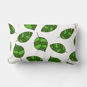 Coussin Rectangle Motif feuille verte réglable