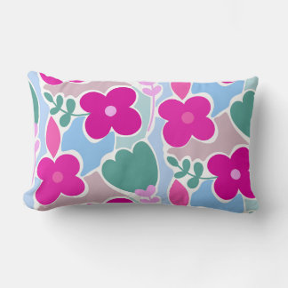 Coussin Rectangle Motif floral abstrait moderne et audacieux, botani
