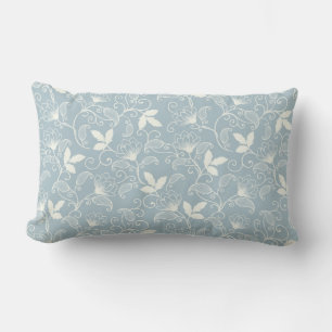 Coussin Rectangle Motif floral botanique victorien sombre et maussad