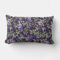 Motif floral de feuilles vertes et de glycine