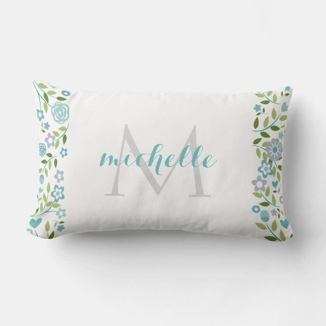 Coussin Rectangle Motif floral en bon état personnalisé de (Recto)