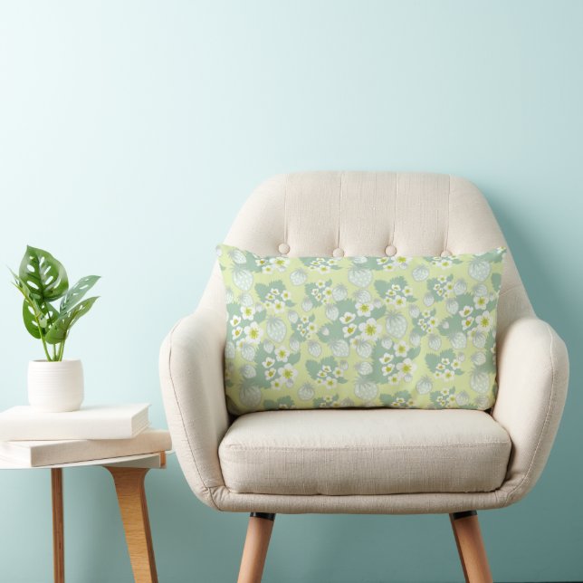 Coussin Rectangle Motif fraise (Chaise)