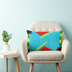 Coussin Rectangle Motif géométrique coloré