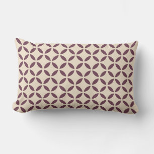 Coussin Rectangle Motif géométrique pétale de fleurs blanches de Bou
