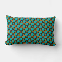 Motif géométrique turquoise et orange