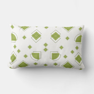 Coussin Rectangle Motif géométrique vert sauge minimaliste