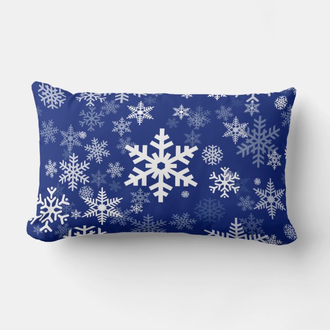Coussin Rectangle Motif heureux de cristaux de flocons de neige pour (Recto)