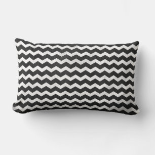 Coussin Rectangle Motif Kohl Black Chevron