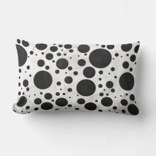 Coussin Rectangle Motif Kohl Black Polka