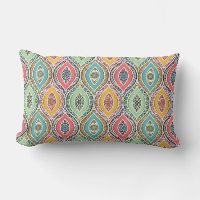 Coussin Rectangle Motif Mandala (Recto)