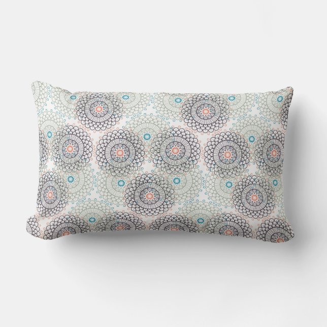 Coussin Rectangle Motif Mandala (Recto)
