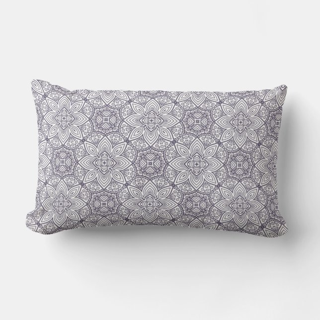 Coussin Rectangle Motif Mandala (Recto)