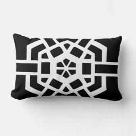 Coussin Rectangle motif moderne noir et blanc