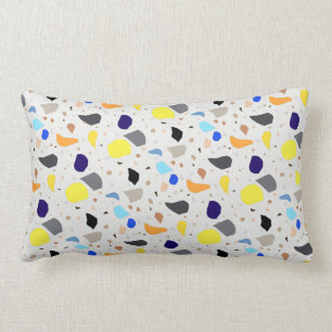 Coussin Rectangle Motif moderne rétro Terrazzo coloré