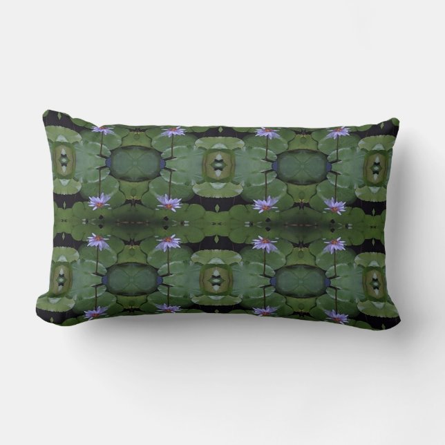 Coussin Rectangle Motif Nénuphar (Recto)