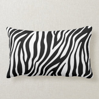 Coussin Rectangle Motif noir et blanc de rayures d'impression de