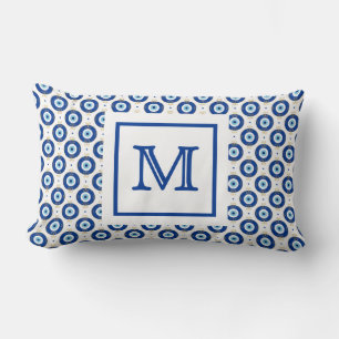 Coussin Rectangle Motif Œil Éphémère Moderne Monogramme Personnalisé