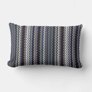 Coussin Rectangle Motif ondulé multicolore