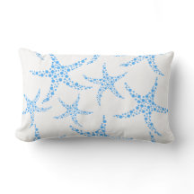 Motif pointillé d'étoiles de mer dans bleu et