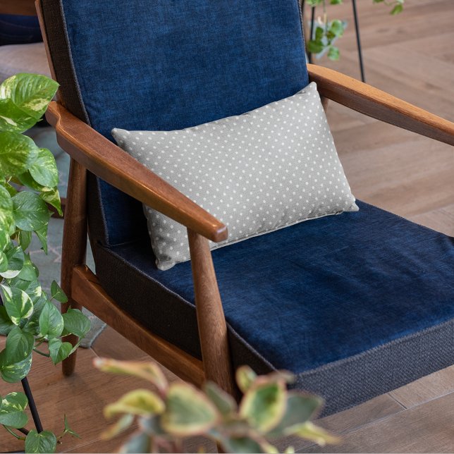 Coussin Rectangle Motif Pois gris moderne (Créateur téléchargé)