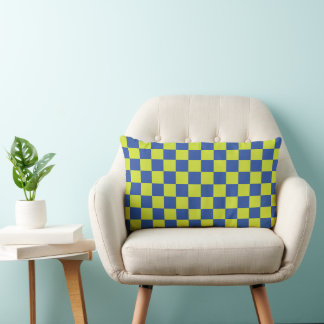 Coussin Rectangle motif policier à carreaux
