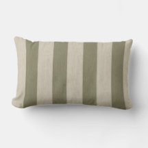 Motif rayé vertical vert sauge gras et crème