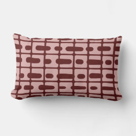Coussin Rectangle Motif rose bordeaux Abstrait simple