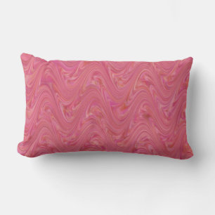 Coussin Rectangle Motif Rose Marbré