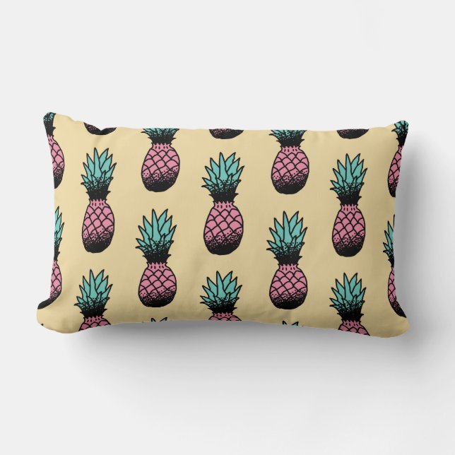 Coussin Rectangle Motif sans couture de l'ananas à main mignon (Recto)