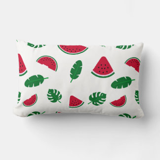 Coussin Rectangle Motif sans couture d'été de pastèque tropicale