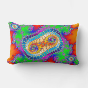 Coussin Rectangle Motif spiral coloré