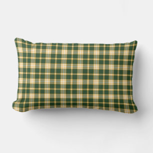 Coussin Rectangle Motif sport foncé vert et jaune or