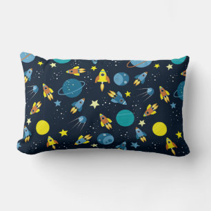 Coussin Rectangle Motif Thématique Spatial Coloré