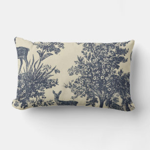 Coussin Rectangle Motif Toile de Cerf Paysage de Forêt Botanique