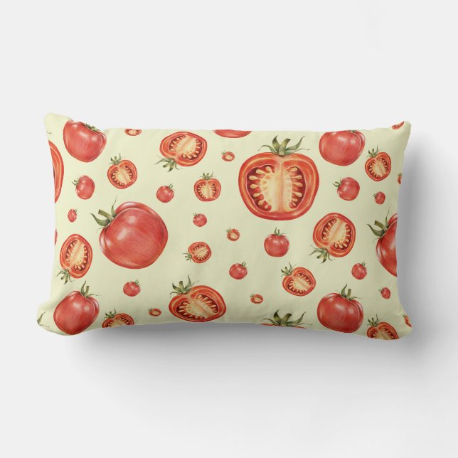 Coussin Rectangle Motif tomate (Recto)
