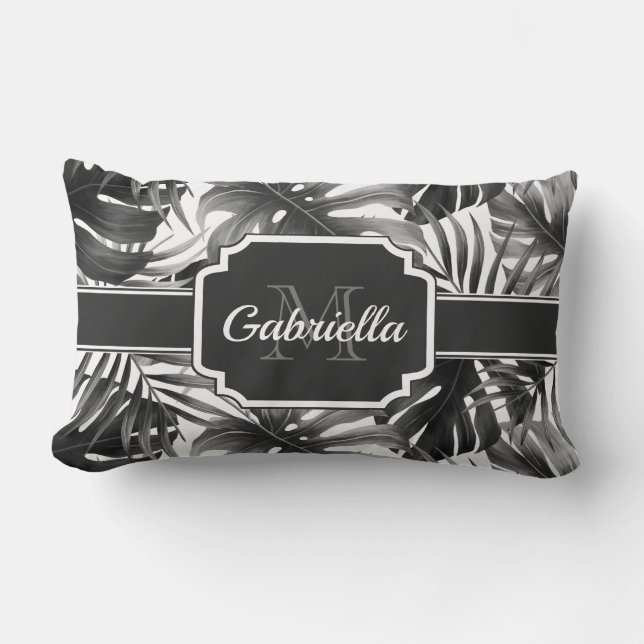 Coussin Rectangle Motif tropical (Recto)