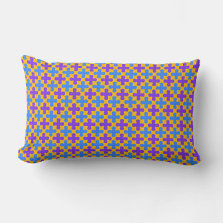 Coussin Rectangle Motif vibrant Fiesta violet, bleu, orange