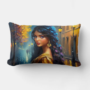 Coussin Rectangle Motifs indiens, Digital Modern, Coloré